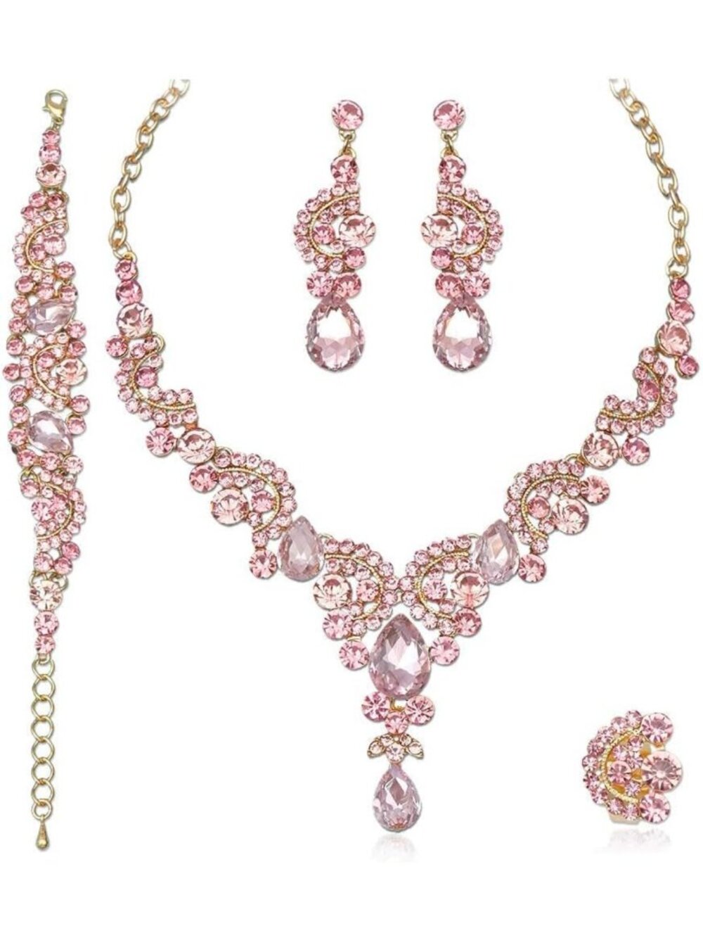 Elegant Wedding & Prom Costume Jewelry Set - Stunning Accessories for Special